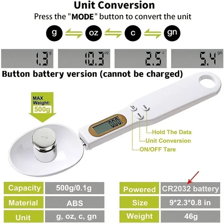 Mini Spoon Scale Digital Kitchen Scale Electronic LCD